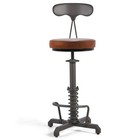 American Antique Steampunk Bar Stool With Backs 24 41 -28 35  Vintage Industr   