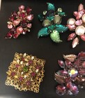Lot Of 7 Vintage Riveted Brooch Pins  lot R8 