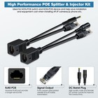 Passive Poe Injector And Poe Splitter Kit With 5 5x2 1 Mm Dc Connector Adapto   