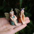 6x Flower Fairies Figure Miniature Garden Resin Ornaments Statue Flowerpot Decor
