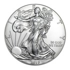 2017  1 American Silver Eagle Ms70 Ngc - Early Releases  Green Holder