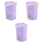 Ultra Wheeled Hamper Plastic Laundry Basket W  Rolling Handle Flip Top New