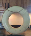 Vintage Ww2 Era Us Us Navy Reserve Training Center Life Ring Buoy York Pa