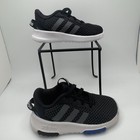 Unisex Kids Adidas Racer Tr 2 0 K Black Lace Up Athletic Sneakers