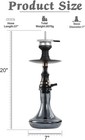 Hookah Set With Everything with 1 Hose With Shisha  black 