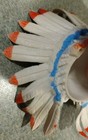 1975 Marx Johnny West Jwa Chief Cherokee Red White Blue Head Dress W tail  3