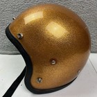 Vintage Open Face Motorcycle Helmet - Lear Siegler Lsi-4150 Gold Sparkle In Box
