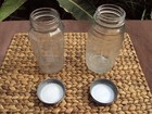 Antique Vintage Glass Jars Lot  2  Zinc Lids Vintage Condition Hoosier Farmhouse