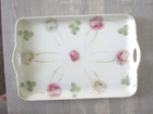 Porcelain Vintage Bavaria Floral Dresser Vanity Tray  Set Excellent