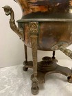 Antique Victorian Copper Samovar Egyptian Revival Large Hot Water Urn Paw Feet