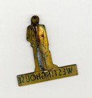 Antique 1930s Tin Litho Pinback  westinghouse Electric Elektro Robot Man 