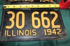 Pair Illinois License Plates  1942      30-662 Shorty
