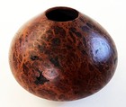Mid Century Danish Modern Artisan Turned Redwood Burl Weed Pot Vase 7 50 X 5 50 