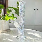 11   Iridescent Straight Glass Bong Spiral Water Pipe Smoking Hookah Usa Stock