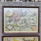 Vintage Abraham Ortelius Map Prints Framed Pair Maris Pacifici Islands Wall Art 
