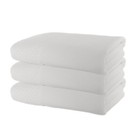2 Large Hotel   Spa White Bath Towel Set Textured Soft 100  Cotton 27x 54