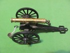 Vintage Art 374 Replica 6 5    Brass Barrel Cast Metal Canon - Made In Italy
