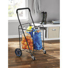 Mainstays Metal Rolling Shopping Cart  Folding Utility Grocery Basket Wire Black