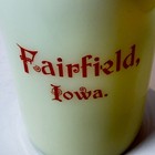 Fairfield Iowa Ia Uranium Antique Custard Glass Souvenir Trinket Cup