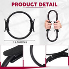 12 8 Inch Black Pilates Ring   Yoga Circle  Lightweight Flexible For Gym  Rehab