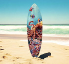 Outdoor Octopus Surfboard Wall Art  Octopus Surfboard Sign  Pvc  3 - 5 Feet