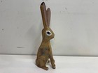 Vintage David Alvarez Hand Carved Wooden Bunny Rabbit Figurine Signed