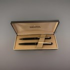 Vintage Sheaffer s White Dot Fountain Pen   Pencil Set Matte Black With Box
