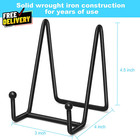 4 Pcs 4-1 4 Inch Plate Stands For Display Metal Iron Picture Frame Holders Stand