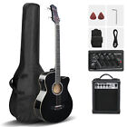 44 5  Full-size Eq Acoustic-electric Guitar Bundle - Gig Bag 15w Amp tools