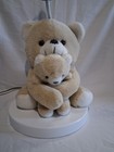 Vintage 1980s Adi Lamps Plush Teddy Bear Nursery Lamp   Music Box