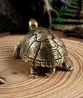 1x Brass Turtle Animal Statue Small Sculpture Tabletop Figurine Home Decor Gift