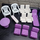 1990 s Barbie Outdoor Furniture Lot  Grill  Chairs  Counter  Tables   More 