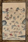 Antique Chinese Silk Kesi Woven Tapestry Panel 100 Boys Theme Late Qing 19th C