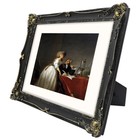 11x14 Picture Frame With Mat For 8x10  Vintage Black Poster Frame With Gold A   