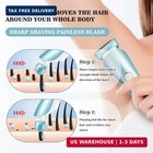 Women Electric Razor Bikini Trimmer Wet Dry Pubic Hair Shaver Rechargeable Blue