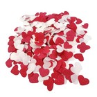 Red White 1 Inch Heart Confetti For Table Decor Anniversary Red  white