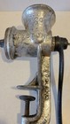 Keystone No  20 Table Mount Grinder W  2 Blades Vintage Hand Crank Meat Grinder