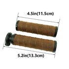 Sifadule 22mm Vintage Motorcycle Handlebar Grips Open End With Retro Pu Leather