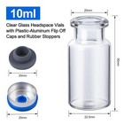 100 Pack 10ml Glass Vials Clear Glass Headspace Vials With Plastic-aluminum