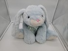 Vintage Rare Commonwealth Bunny Rabbit Plush Blue Silky Bow Flowers Stuffed Toy