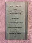 1956 Chicago North Shore   Milwaukee Railway Agreement Of Street  Electric Rail