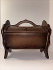 Antique Wooden Sewing Box Primitive Folk Art Craft Caddy W  Handle Early 1900s
