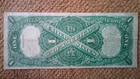 1917  1 One Dollar Large-size Banknote  nickname Of Sawhorse  vf vf   Red Seal