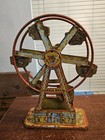 J  Chein Hercules Ferris Wheel Wind-up Toy Tin Litho Mechanical Needs Repair Vtg
