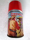 Vintage Aladdin Gunsmoke Tv Show Metal Thermos 1959 Marshall Matt Dillon