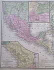 Mexico   Central America Caribbean Islands Panama 1852 Young Engraved Map