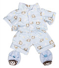 Blue Monkey Jammies   Slippers For Stuffed Toys  Fits Most 14-18  Bears   Animal