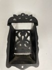 Antique Vintage Heavy Cast Iron Black Match Box Holder Wall Mount