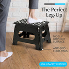 Folding Step Stool 9 Inch  Black  Non-slip Holds 300 Lbs