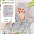 Hooded Baby Towels 33 X 33 Inch  Pink Terry Cotton Bath Towels Hooded With El   